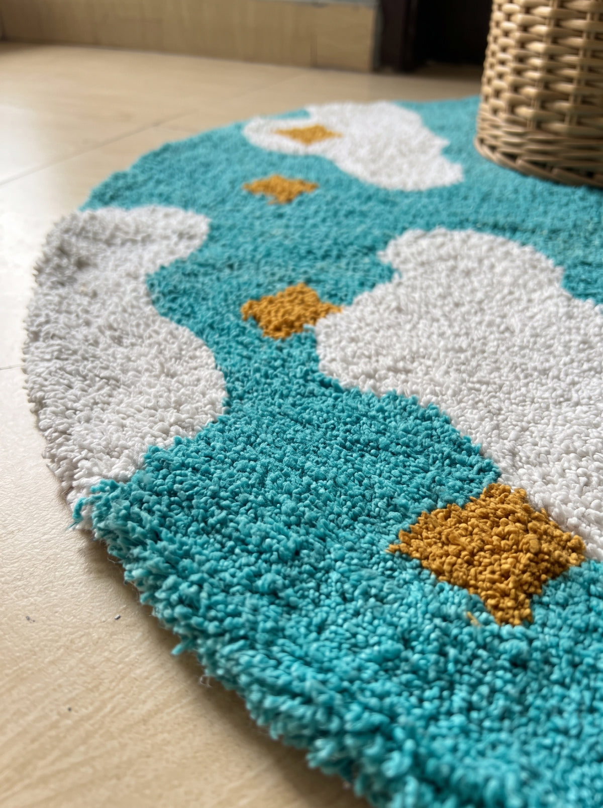 Anti-Skid Cotton Doormat Set - Blue