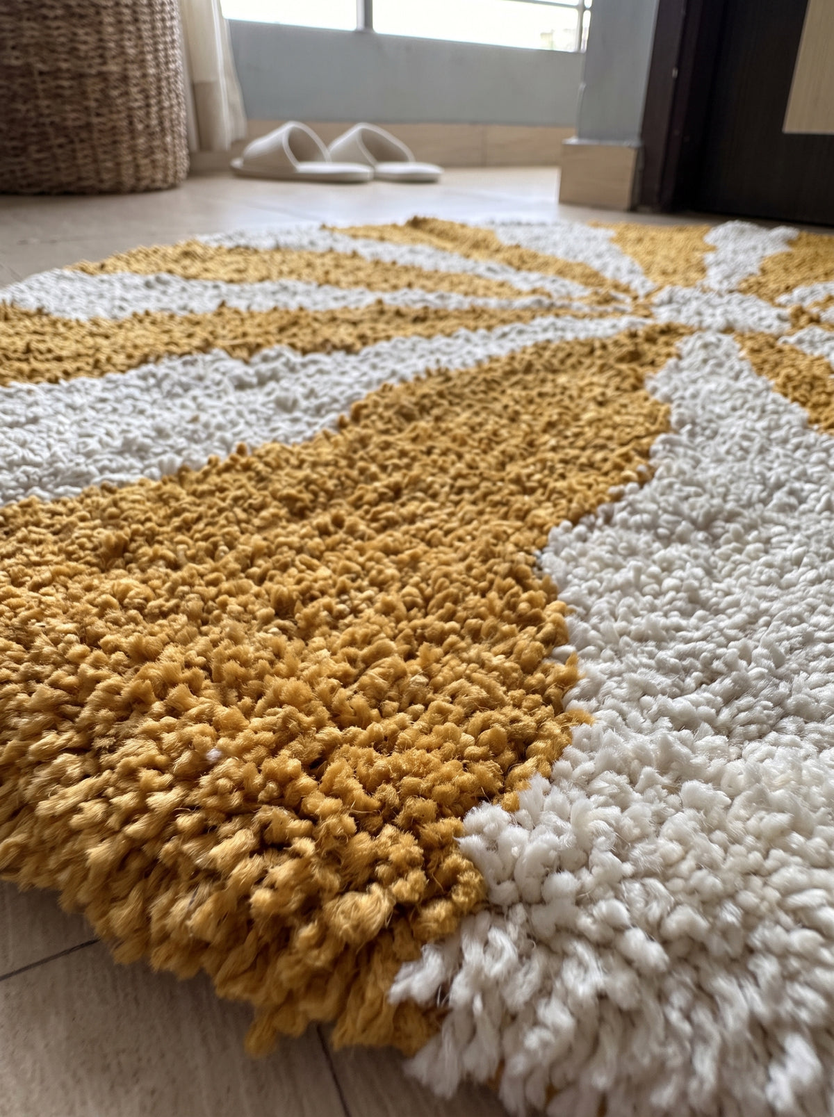Anti-Skid Cotton Doormat Set - Yellow