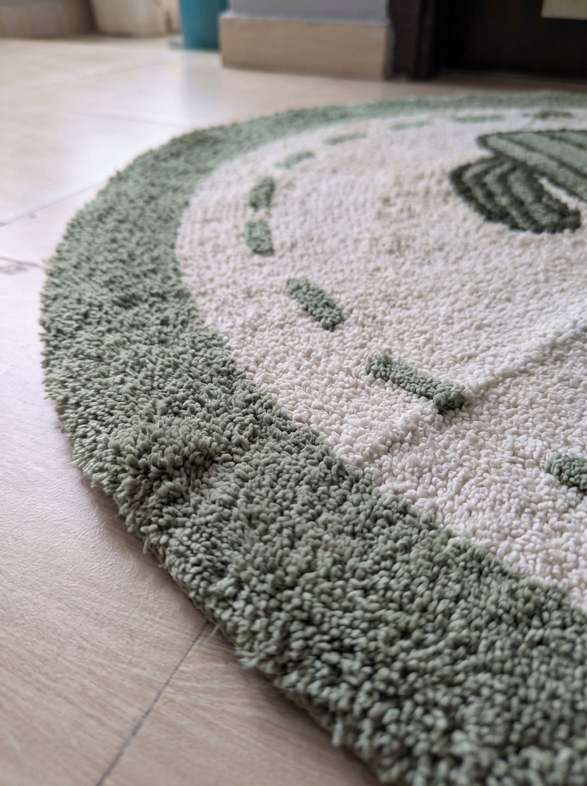 Anti-Skid Cotton Doormat Set - Green