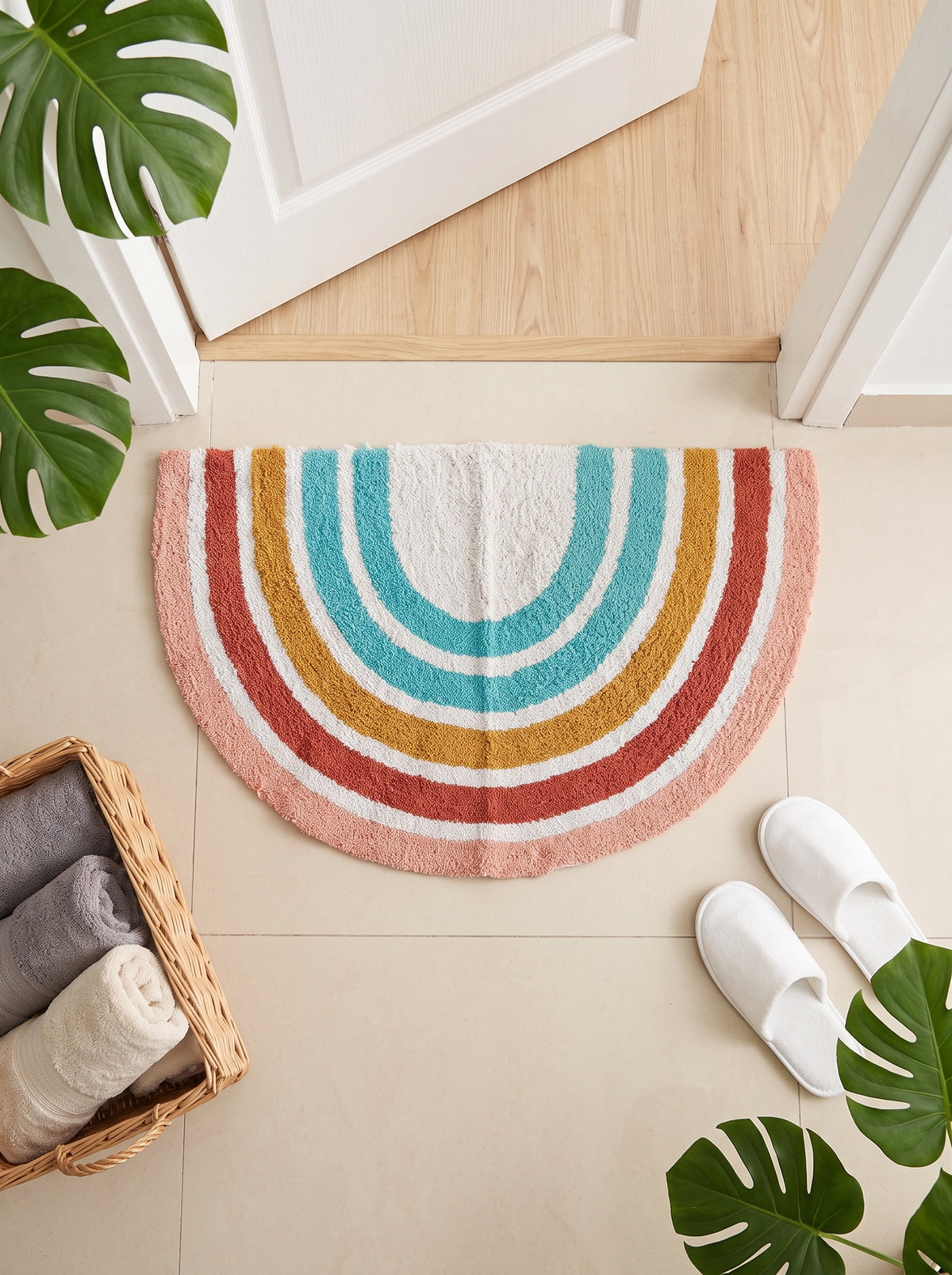 Anti-Skid Cotton Doormat Set - Multicolor
