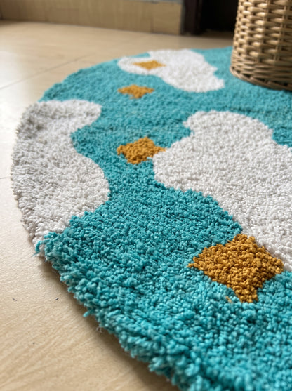 Anti-Skid Cotton Doormat Set - Blue