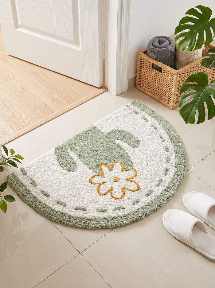Anti-Skid Cotton Doormat Set - Green