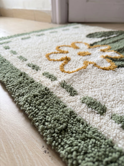 Anti-Skid Cotton Doormat Set - Green