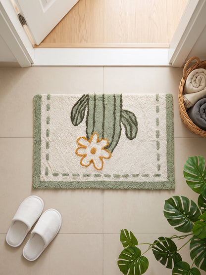 Anti-Skid Cotton Doormat Set - Green